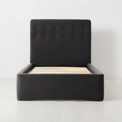 Cuckooland Swyft Bed 01 Charcoal Velvet Bed in a Box - Single