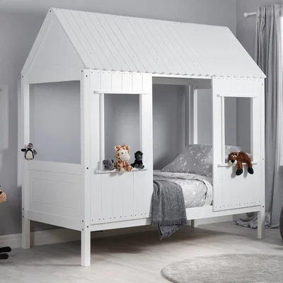 Dunelm Treehouse Bed Single White White