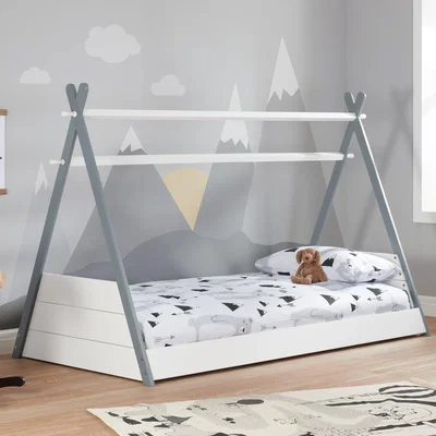 Dunelm Teepee Bed White & Grey Single White/Grey