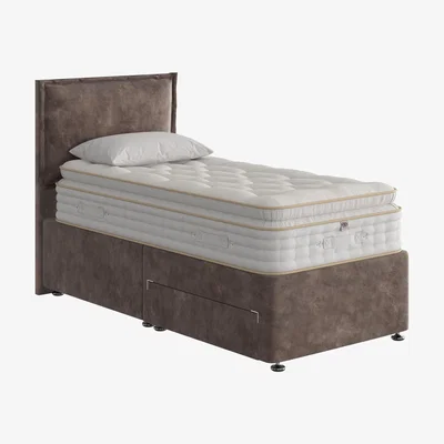 Furniture Village The Handmade Bed Company - Boutique 3000 Pillow Top Divan Set With No Storage - Single - Milano Mole