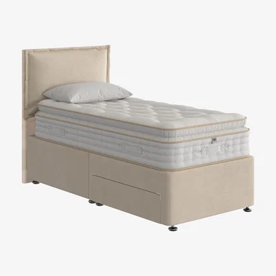 Furniture Village The Handmade Bed Company - Boutique 3000 Pillow Top Divan Set with 2 Drawers - Single - Ribelle Mink