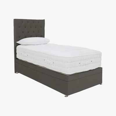 Furniture Village Sleep Story - Natural 4000 Side Ottoman Divan Set - Single - Black
