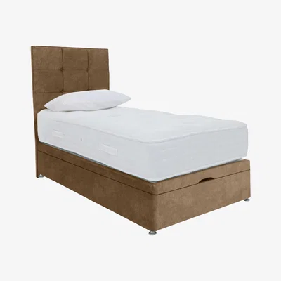 Furniture Village Sleep Story - Luxury 2000 End Ottoman Divan Set - Small Single - Brown