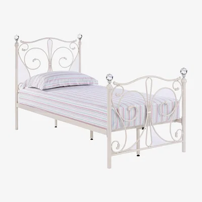 Furniture123 LPD White Metal Single Bed Frame - Florence