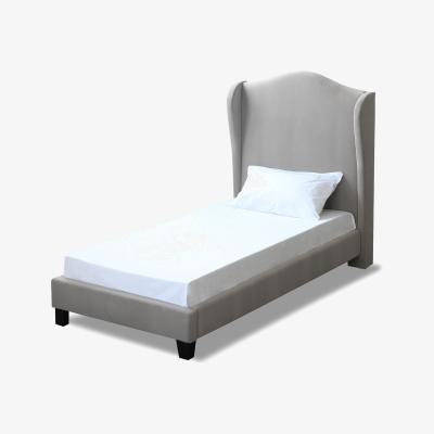 Furniture123 LPD Chateaux Single Wing Back Bed Frame in Silver Velvet