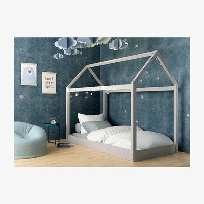 Furniture123 LPD Grey Wooden Single Bed - Hickory