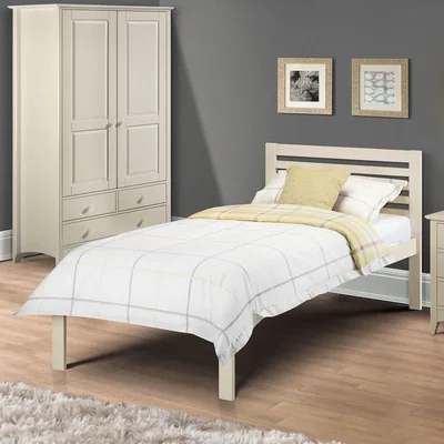 Furniture123 Julian Bowen Slocum Single Bed in Stone White