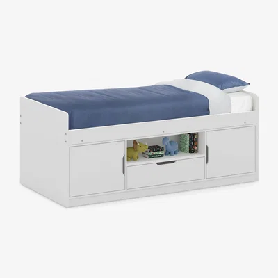John Lewis Julian Bowen Atom Low Sleeper Bed Frame, Single, White