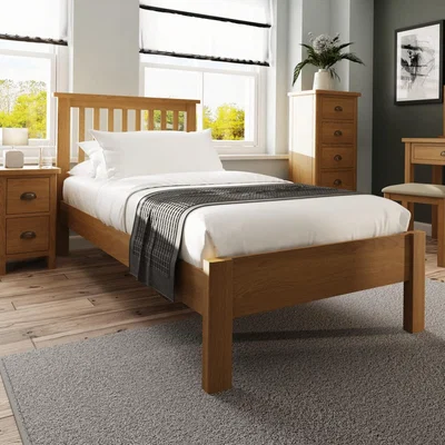 Knees Rara Rustic Oak Single Bed Frame