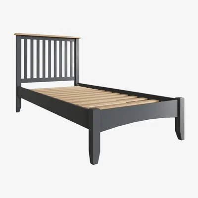 Oak&More Arlia Oak and Grey Single Bed