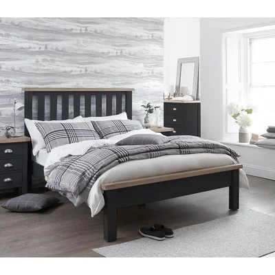 Oak&More Eden Oak and Grey Single Bed