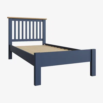Oak&More Fay Oak and Blue Single Bed