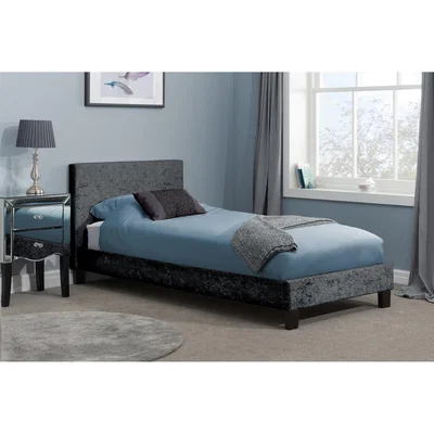 Oak&More Natalia Black Velvet Single Bed