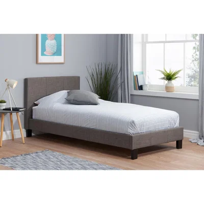 Oak&More Natalia Grey Fabric Single Bed
