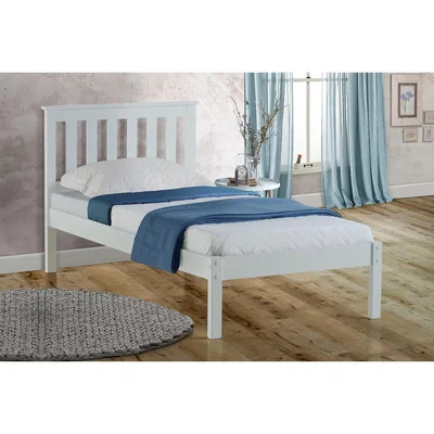 Oak&More Florida White Low End Single Bed
