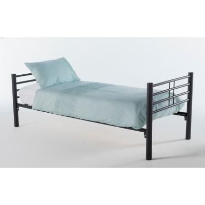 Out & Out Original Hudson - Metal Single Bed with Mattress - Black