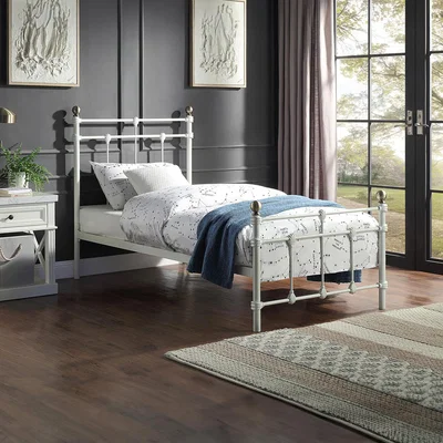 The Range Bayford Traditional Victorian Metal Bed Frame - Black / Single