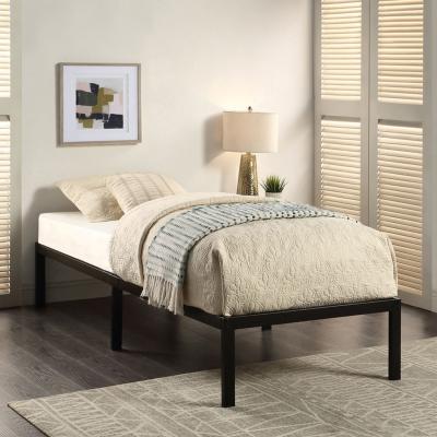 The Range Hertford Modern Low Platform Black Bed Frame - Black / Single