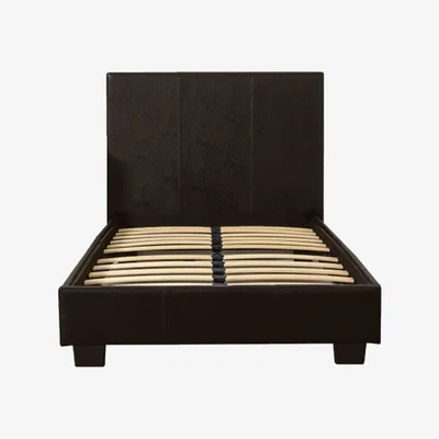 The Range Prado PU Leather Gaslift Ottoman Storage Bed (3FT Single) - Brown