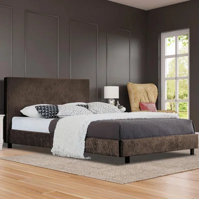 The Range Brown Crushed Velvet Bed Frame  - Single