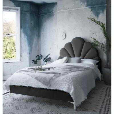 The Range Jacob Upholstered Plush Velvet Bed Frame - Black / Single