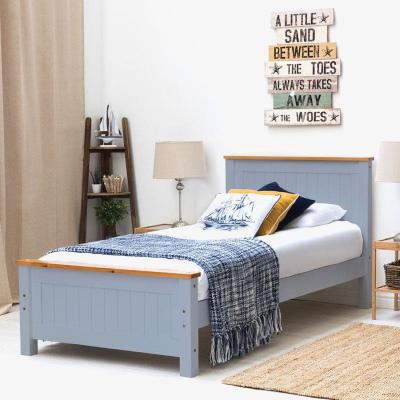 The Range Rostherne Grey  Oak Farmhouse Wooden Bed Frame - Grey / Single