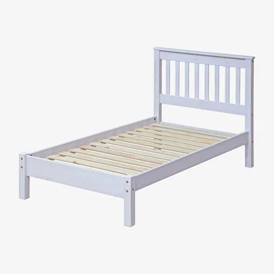 The Range Corona Low End Single Bed Frame - White washed wax