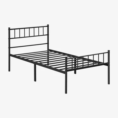 The Range Metal Bed Frame with Large Storage Space - Black / Single