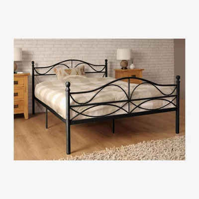 The Range Black Scroll  Effect Metal Bed Frame  - Single