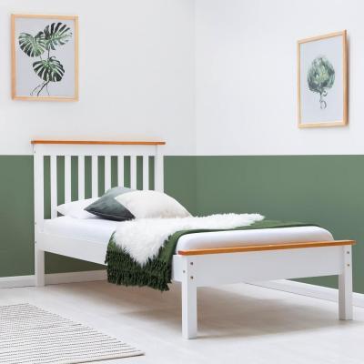 The Range Disley Oak Trim White Wooden Bed Frame - White