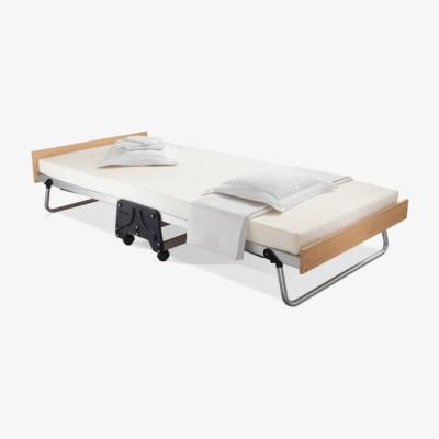 The Range Jay-Be Folding Bed Frame with Memory Foam Mattress - Silver & White / Single
