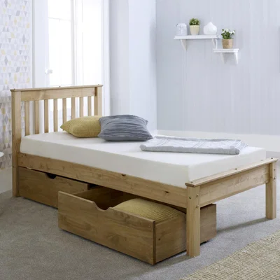 The Range Chester Pine Wooden Bed - Oak / Single