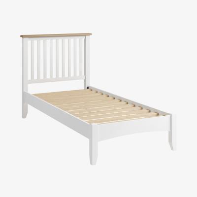 The Range Ashford  Wooden Bed - Pure White / Single