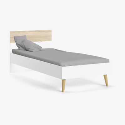 The Range Oslo Euro Bed - White and Oak / Single