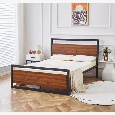The Range Felix Wooden Metal Bed Frame - Black / Single