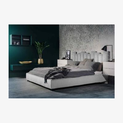 The Range Greta Upholstered Plush Velvet Bed Frame - Grey / Single