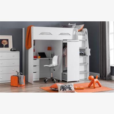The Range Single Space Saver High Sleeper Cabin Bed - White