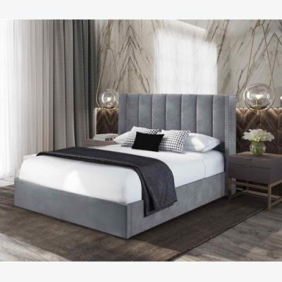 The Range Markeeta Upholstered Plush Velvet Bed Frame - Grey / Single