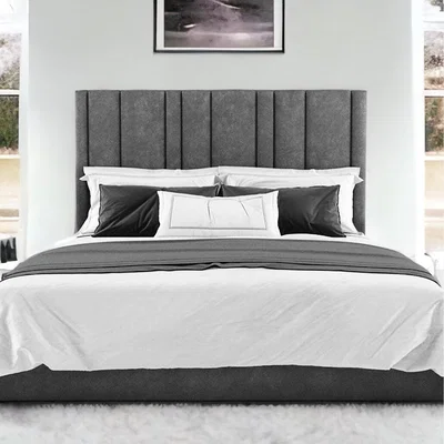 The Range Viola Line Bed  - Steel Grey  / Single