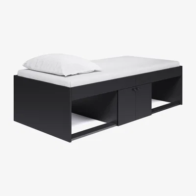 The Range Single 3ft Cabin Storage Bed - Black - Black