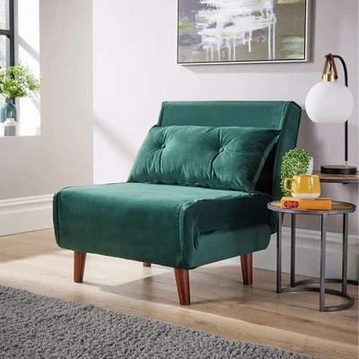 The Range Morella Single Sofa Bed - Green