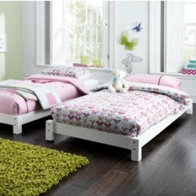 The Range Stacker Bed Single Frames in White - White