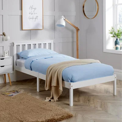The Range Florida Low End Wooden Bed Frame  - White / Single