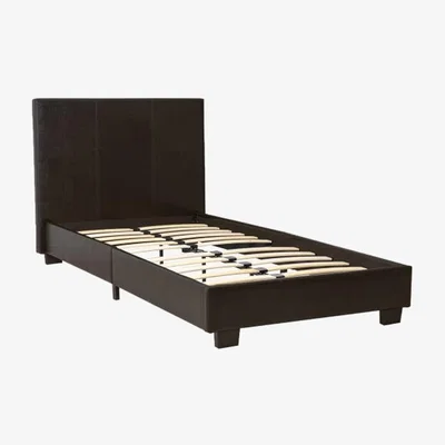 The Range Prado Faux Leather Bed Frame (Brown 3FT Single) - Brown