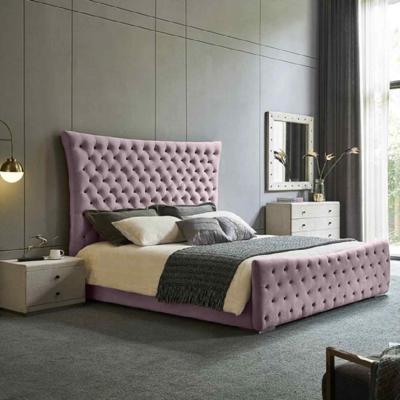 The Range Ondrea Upholstered Plush Velvet Bed Frame - Pink / Single