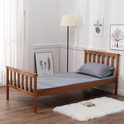 The Range Florida Slatted Wooden Bed Frame - Caramel / Single