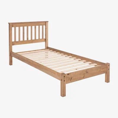 The Range Corona Low End Single Bed Frame - Antique matt wax