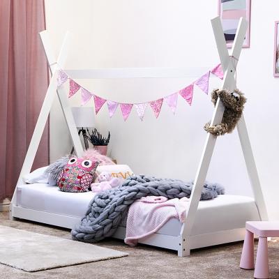 The Range Tent Teepee Single Kids Bed Frame - White or Pine - White