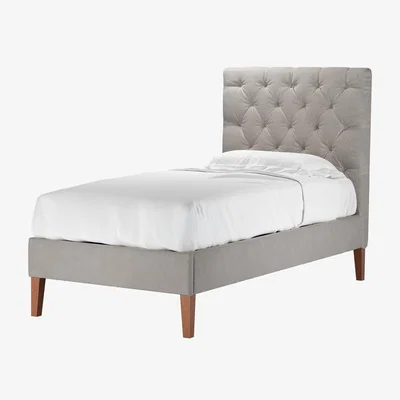 Sofa.com Rosalie 130cm Single Bed in Nimbus Aquaclean Clever Velvet