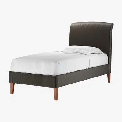 Sofa.com Thea Single Bed in Elephant Cotton Matt Velvet - sofa.com